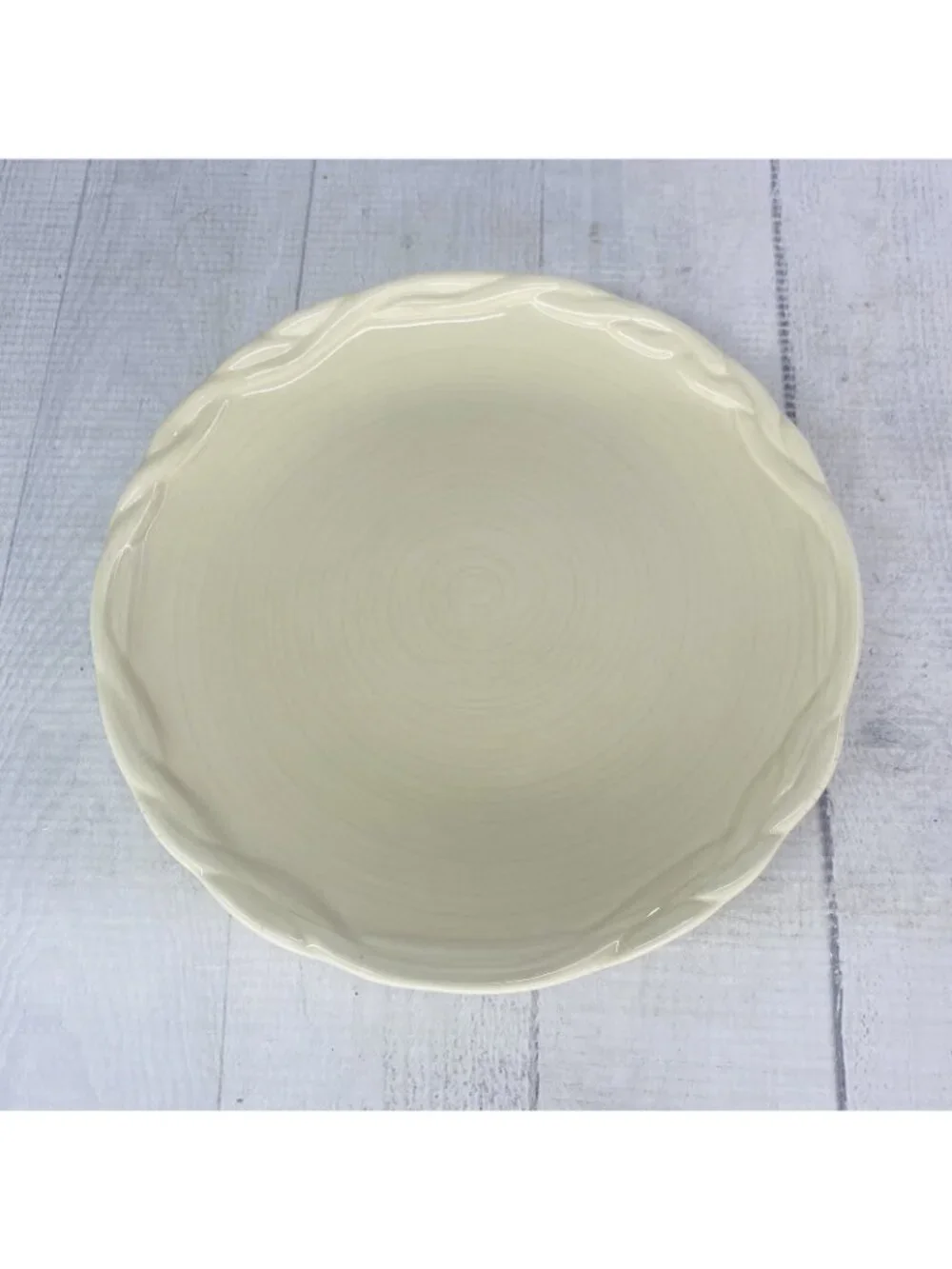 Tracy OCTAVIA HILL Solid Cream Twisted Rope Edge Ceramic 8